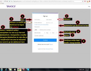 Si te hap nje adrese e-mail (Yahoo). si te hapim . Tutoriale shqip 2