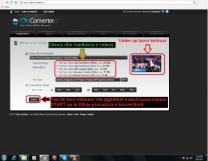 Si te konvertoj nje video online. Clip Converter online. Tutoriale Shqip Falas. 5