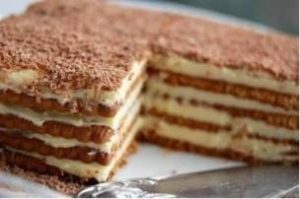 Embelsire me biskota dhe kakao. Receta gatimi te thjeshta.