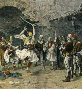 Kercimi i luftes, Gege dhe Toske, Vallja e shpatave