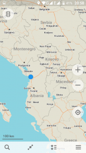 Navigator qe punon pa internet. Programe per telefona android. Harta e Shqiperise. 6