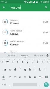 Navigator qe punon pa internet. Programe per telefona android. Harta e Shqiperise. 8