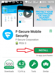 Programe per telefona Android. F-Secure Mobile Security. 2
