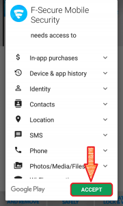 Programe per telefona Android. F-Secure Mobile Security. 3