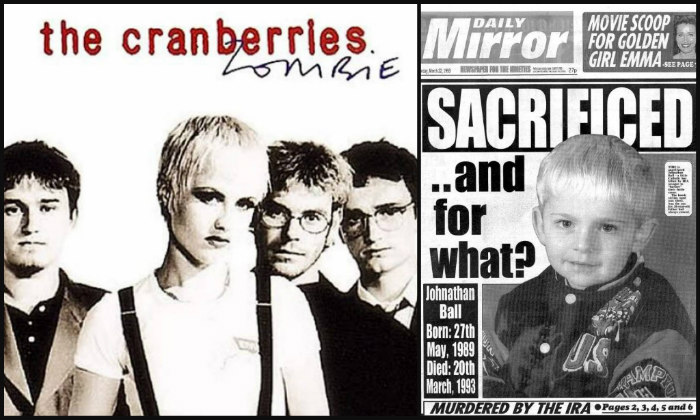 E verteta e tekstit te kenges “Zombie” te grupit muzikor “The Cranberries”. Johnathan Ball, Irish Republican Army, Tim Parry