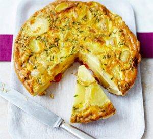 Omelete me patate e pjekur ne furre. Omelete me patate e pjekur ne furre.